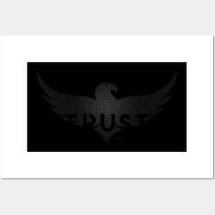 Eagle Trust, Mono, Ring Grid Posters and Art